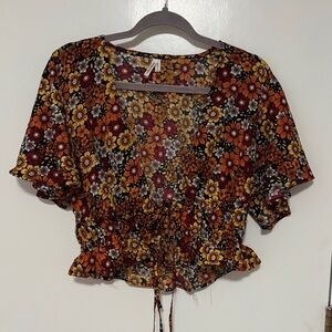 Live 4 Truth Floral Blouse - Red, Yellow, Black